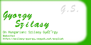 gyorgy szilasy business card